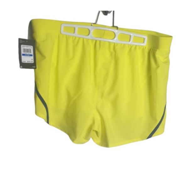 Under Armour heatgear womens yellow running shorts loose high visibility‎ XL - Picture 2 of 5